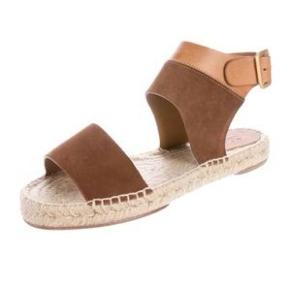 Chloe Brown Suede Espadrille Sandals